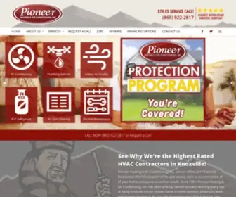 Pioneercomfort.com(HVAC Company in Knoxville TN) Screenshot