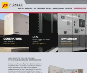 Pioneercriticalpower.com(Pioneer Critical Power) Screenshot