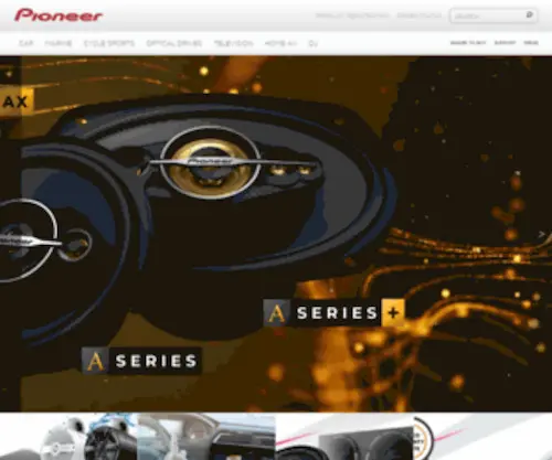 Pioneerelectronics.com Screenshot