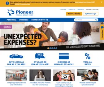 Pioneerfcu.org(Pioneer Federal Credit Union Idaho) Screenshot