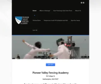 Pioneerfencing.com(Pioneer Valley Fencing Academy) Screenshot