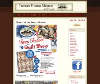 Pioneerfloridamuseum.org(Pioneer Florida Museum) Screenshot