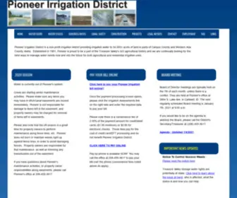 Pioneerirrigation.com(Pioneer Irrigation District Home Page) Screenshot