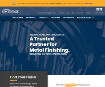Pioneermetal.com(Pioneer Metal Finishing) Screenshot