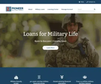 Pioneermilitaryloans.com(Pioneer Services Military Loans) Screenshot