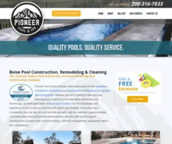 Pioneerpoolspa.com(Boise Pool Builder) Screenshot