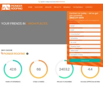 Pioneerroofingcompany.com(Commercial Roofing) Screenshot