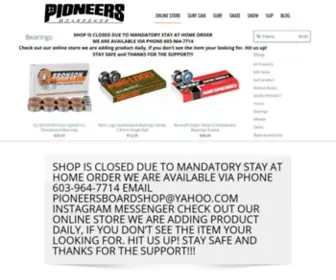 Pioneersboardshop.com(Pioneers Board Shop) Screenshot