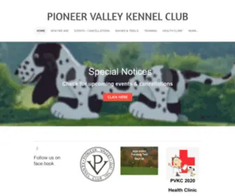 Pioneervalleykennelclub.com(Pioneer Valley Kennel Club) Screenshot