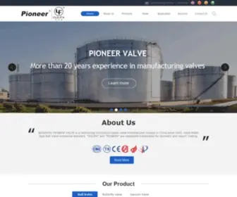 Pioneervalve.com(Premier Manufacturer of Wafer & Flange Ball Valves) Screenshot