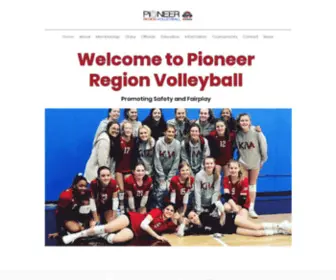 Pioneervb.com(Pioneer Region Volleyball) Screenshot