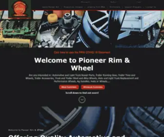 Pioneerwheel.com(Pioneer Rim & Wheel) Screenshot