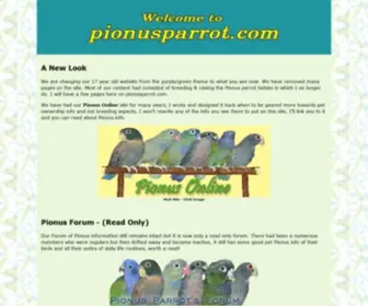 Pionusparrot.com(Pionus Parrot's Website Pionus Parrot's Website) Screenshot