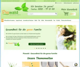 Piowald.com(Bio-Lebensmittel, Naturkost, Rohkost, Vegan) Screenshot