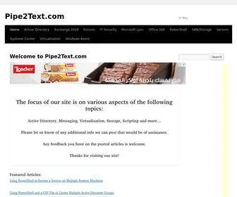 Pipe2Text.com(IT Blog) Screenshot