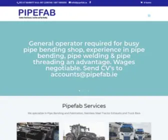 Pipefab.ie(Pipefab Ltd) Screenshot