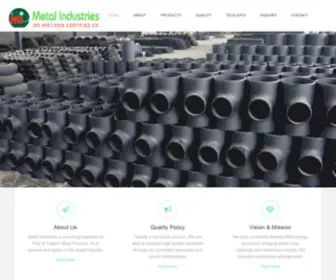 Pipefittingindustries.com(Metal Industries) Screenshot