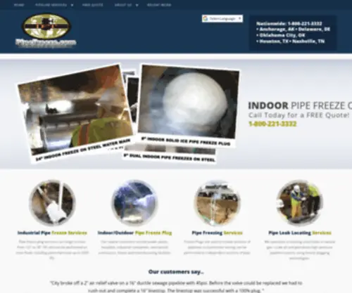 Pipefreeze.com(Pipe Freeze Services Nationwideyears Experience) Screenshot