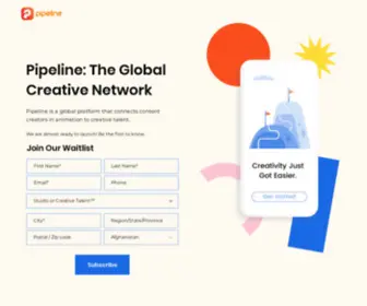 Pipelineapp.me(The Global Creative Network) Screenshot