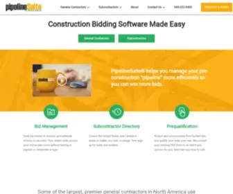 Pipelinesuite.com(Construction Bid Management) Screenshot