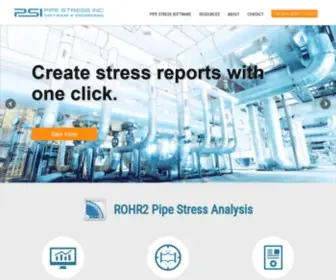 Pipestressinc.com(ROHR2 Through Pipe Stress) Screenshot