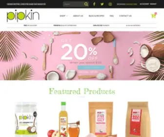 Pipkin.co.uk(Pure Extra Virgin Organic Coconut Oil) Screenshot