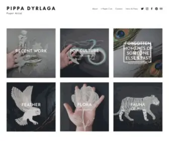 Pippadyrlaga.com(Pippa Dyrlaga Paper Cutting Artist) Screenshot