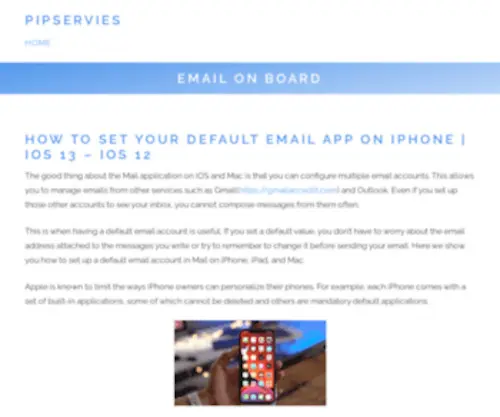 Pipservies.net(Email on Board) Screenshot