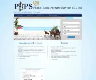 Pipsphuket.com(Phuket Island Property Management Services and Home Rentals) Screenshot