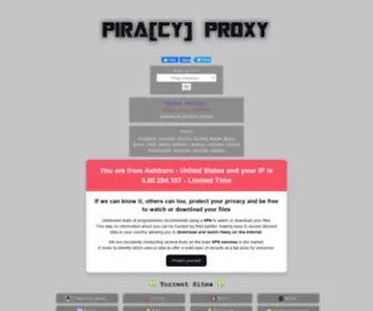 Piracyproxy.me(Pira[cy] Proxy) Screenshot