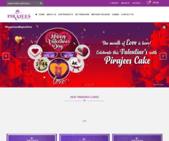 Pirajees.com(Order delicious cake online from best online cake store Pirajees. The delivery) Screenshot