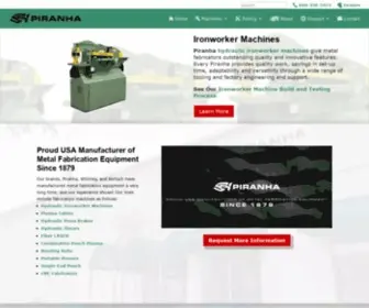 Piranhafab.com(Piranha Metal Fabrication Equipment by MegaFab) Screenshot