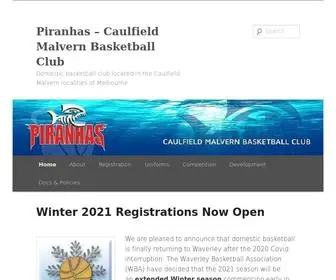 Piranhasbasketball.com.au(Domestic basketball club located in the Caulfield Malvern localities of Melbourne) Screenshot