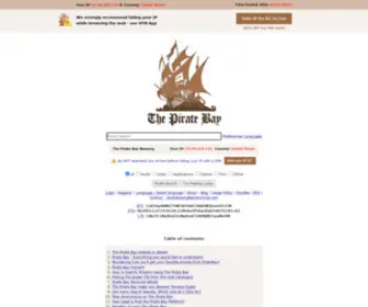 Piratebay.ink(Pirate bay Proxy) Screenshot