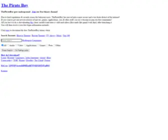 Piratebayproxy.be(Download music) Screenshot