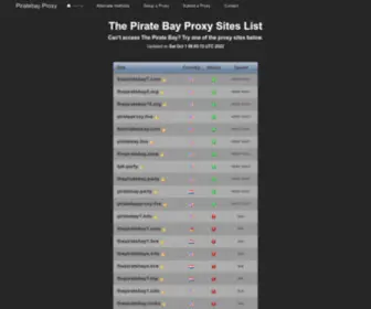 Piratebayproxy.info(Piratebay Proxy) Screenshot