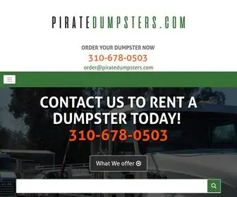 Piratedumpsters.com(Roll-Off Dumpster Rental Company) Screenshot