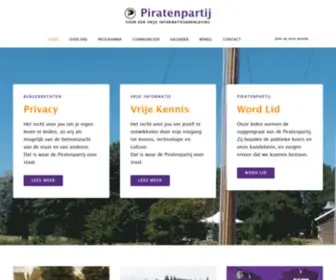 Piratenpartij.nl(Voor een vrije informatiesamenleving) Screenshot