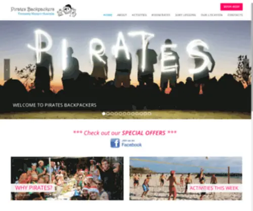 Piratesbackpackers.com.au(Pirates Backpackers) Screenshot