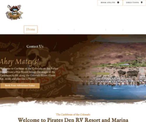 Piratesdenresort.com(Pirate's den rv resort and marina) Screenshot