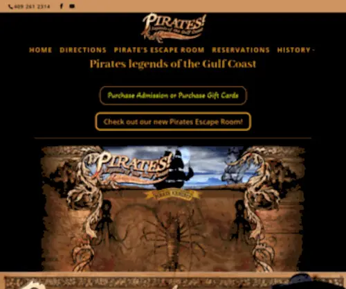 Piratesgulfcoast.com(Legends of the Gulf Coast) Screenshot