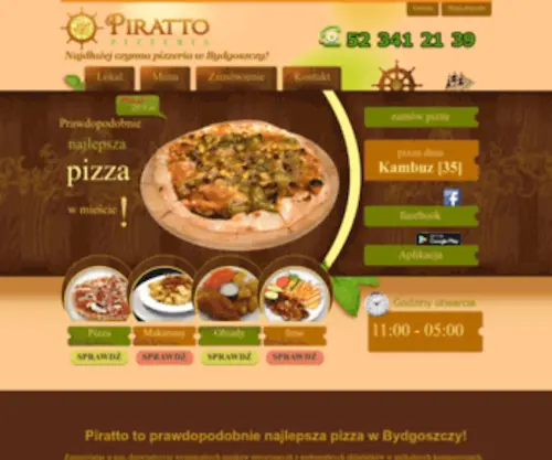 Piratto.pl(Pizzeria Piratto zaprasza na pyszną pizzę) Screenshot