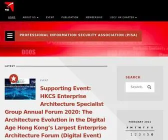 Pisa.org.hk(Professional Information Security Association (PISA) with (ISC)) Screenshot