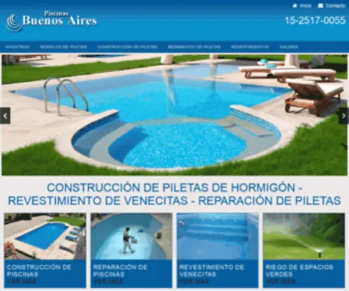 Piscinasbuenosaires.com.ar(Construcción de Piletas) Screenshot