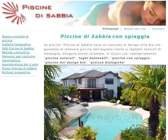 Piscine-DI-Sabbia.it(Piscine di sabbia con spiaggia e bagnasciuga) Screenshot