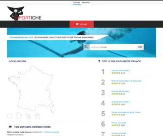 Piscine-Municipale.fr(Le guide des Piscines municipales) Screenshot