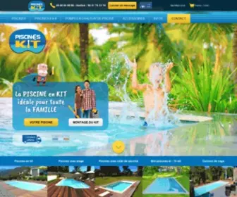 Piscines-Kit.com(Votre piscine coque polyester en kit abri de piscine à prix discount direct fabricant) Screenshot