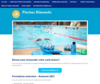 Piscinesrimouski.com(Centre d'entraînement) Screenshot