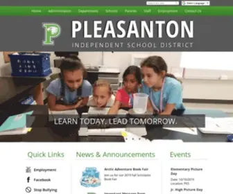 Pisd.us(Pleasanton Independent School District) Screenshot