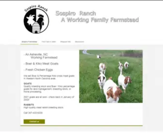 Pisgahgoats.com(Sospiro Ranch) Screenshot